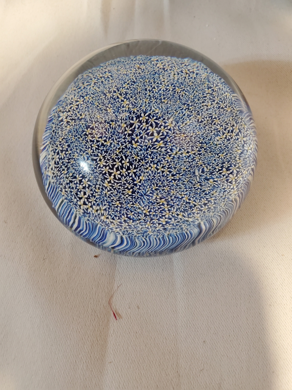 Vintage Alt /3 Fiori Murano Glass Millefiori Magnum Paperweight - Mint Condition